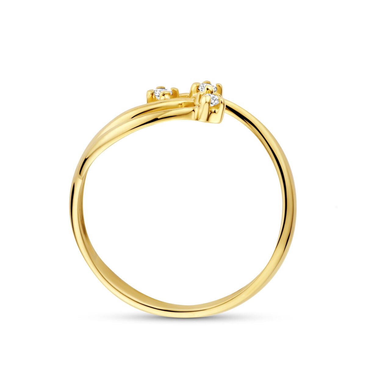 Fantasy Collection Ring lab grown diamant 0.06ct g vs 14K geelgoud