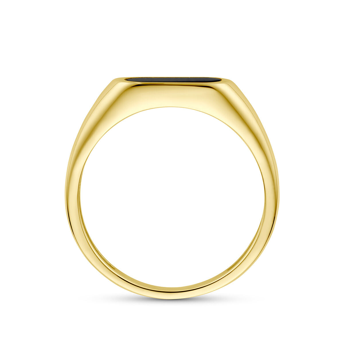 Ring onyx 9K geelgoud zwart