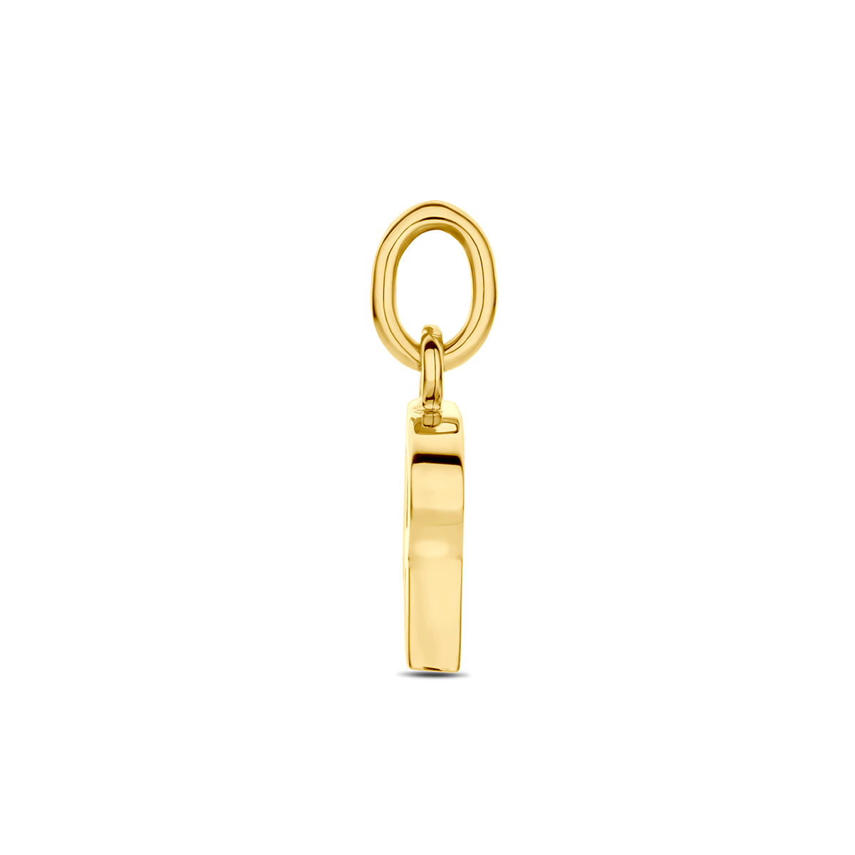 Hanger letter R zirkonia 10 mm 14K geelgoud #Letter_R