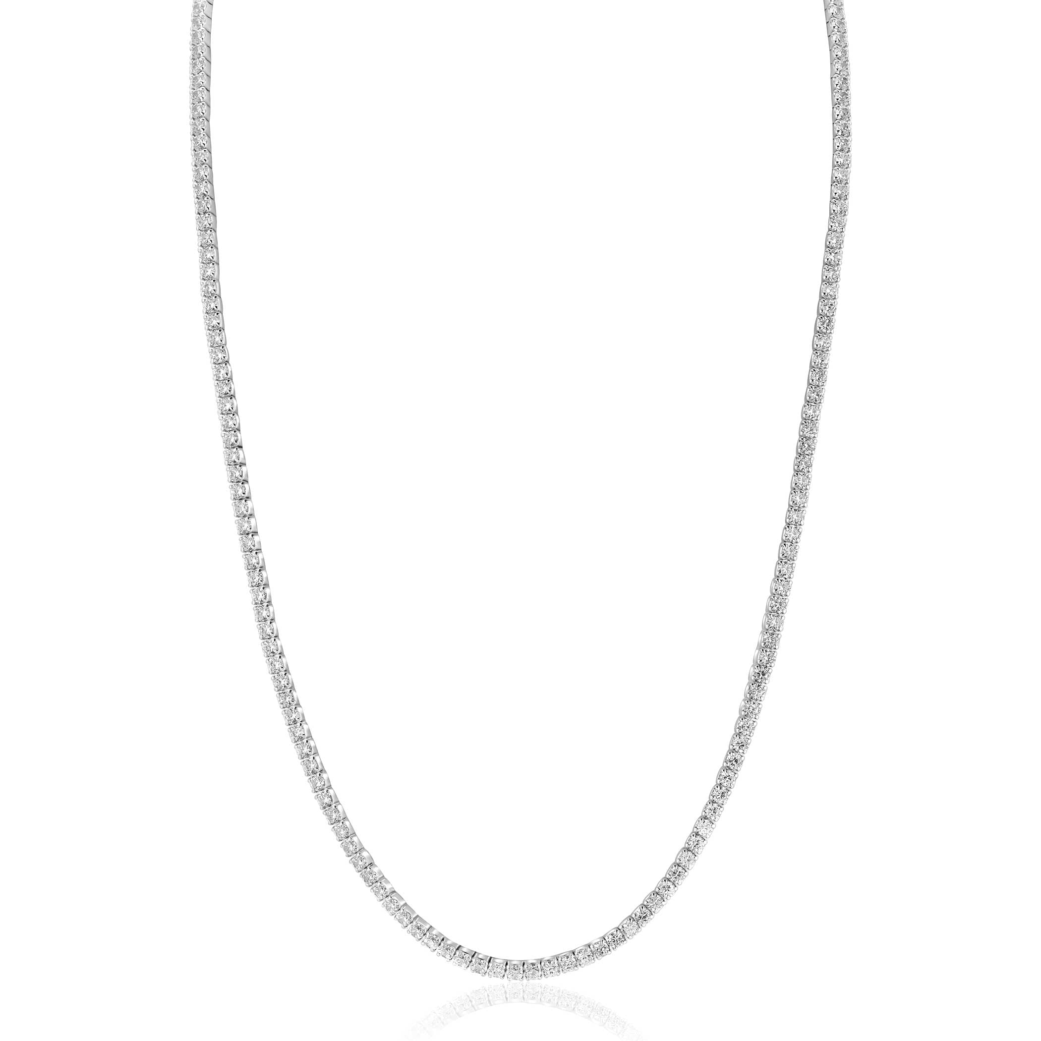 ZINZI Zilveren Tennis Ketting met Witte Zirkonia - ZIC2795