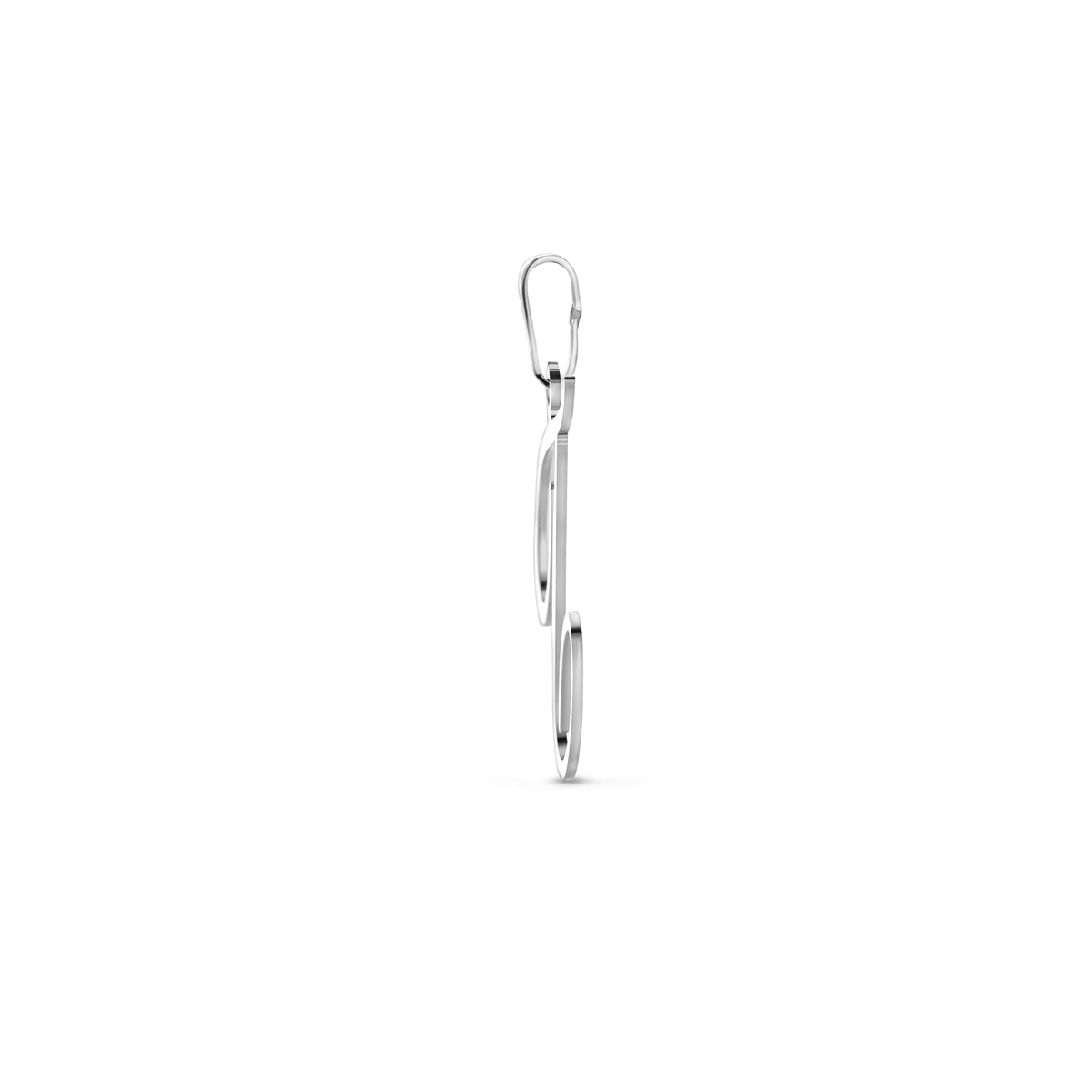 Hanger sierletter T 23 mm zilver #Letter_T