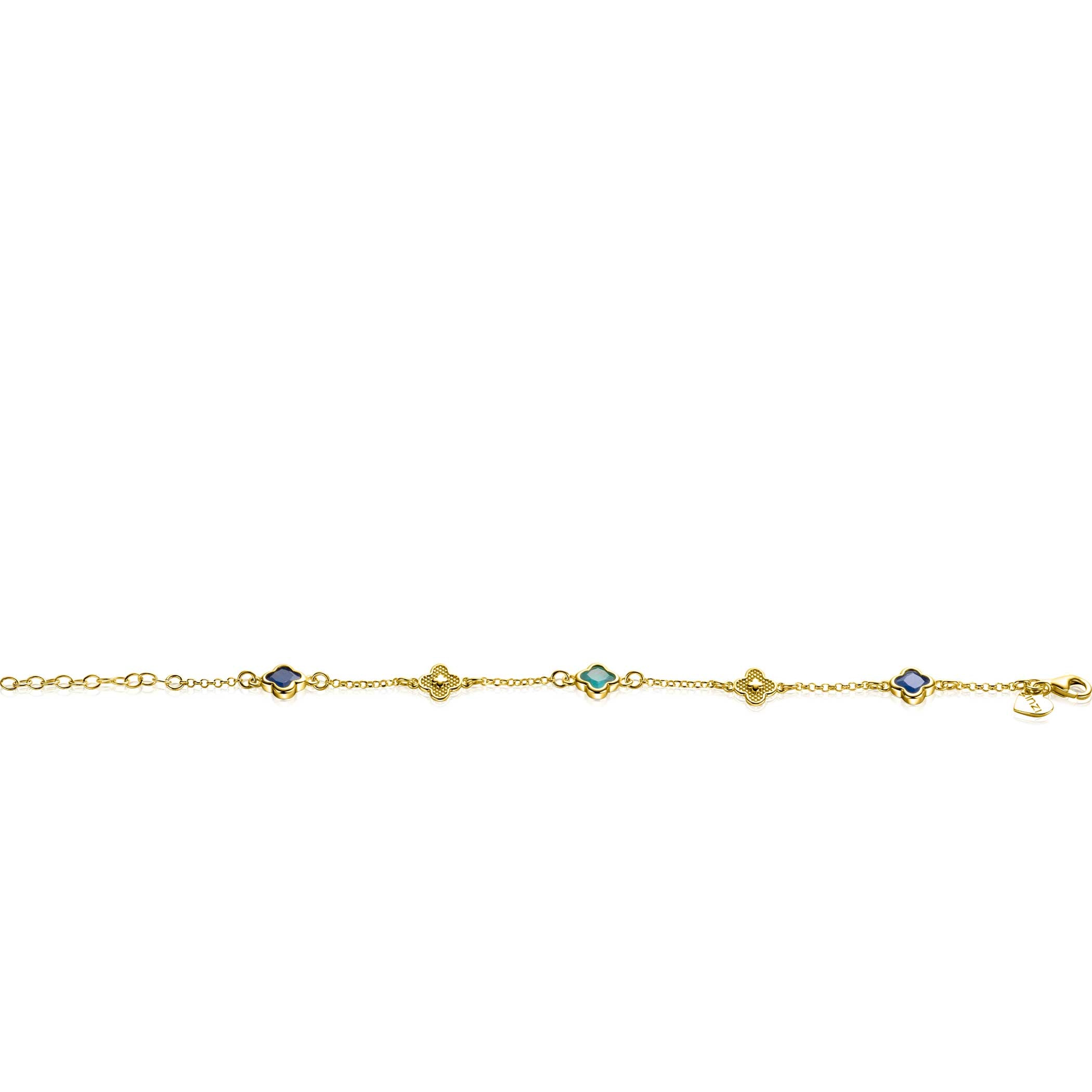 ZINZI Verguld Zilveren Armband 16-19 cm - ZIA2583