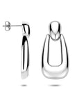 Zilveren gerhodineerde oorhangers 32,5 mm - 1342004