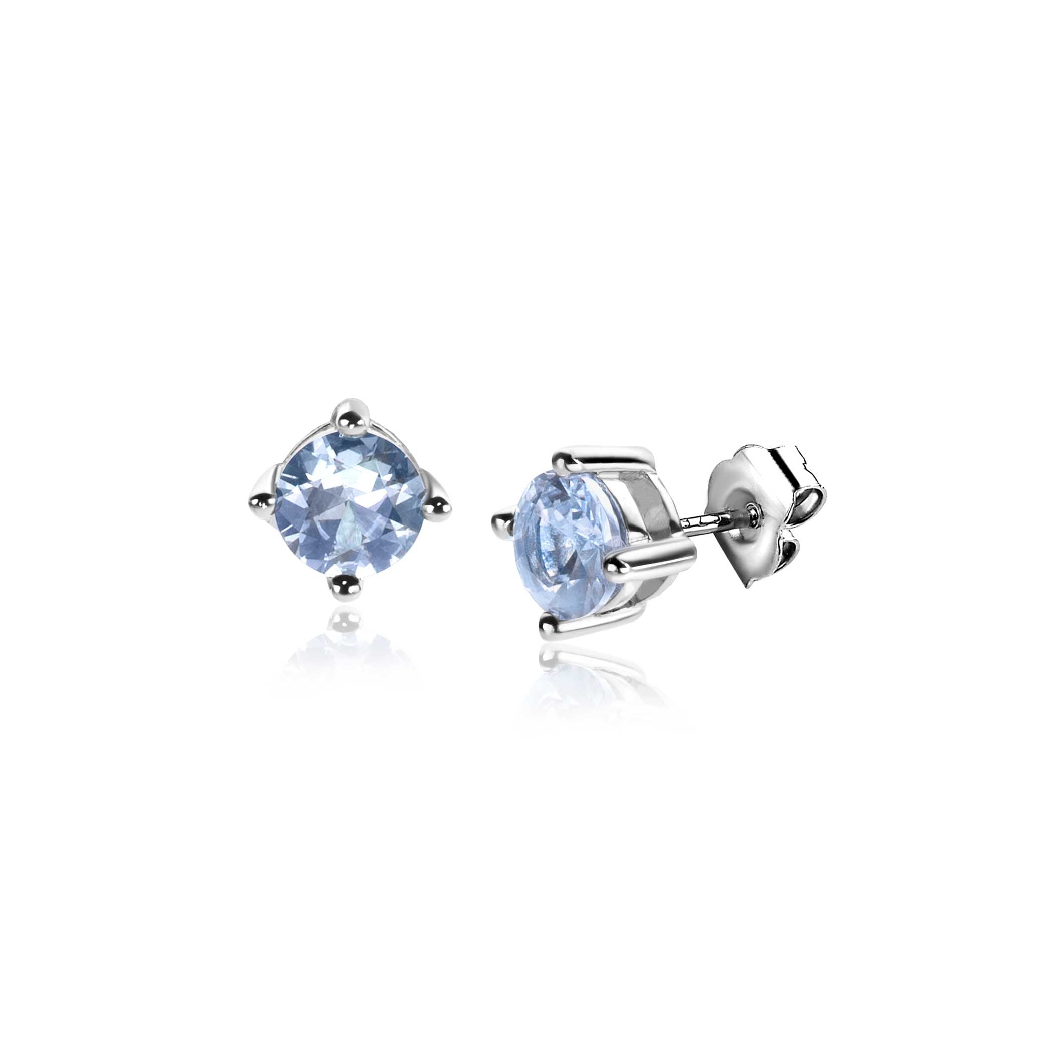 ZINZI Zilveren Oorbellen blauw - ZIO1383B