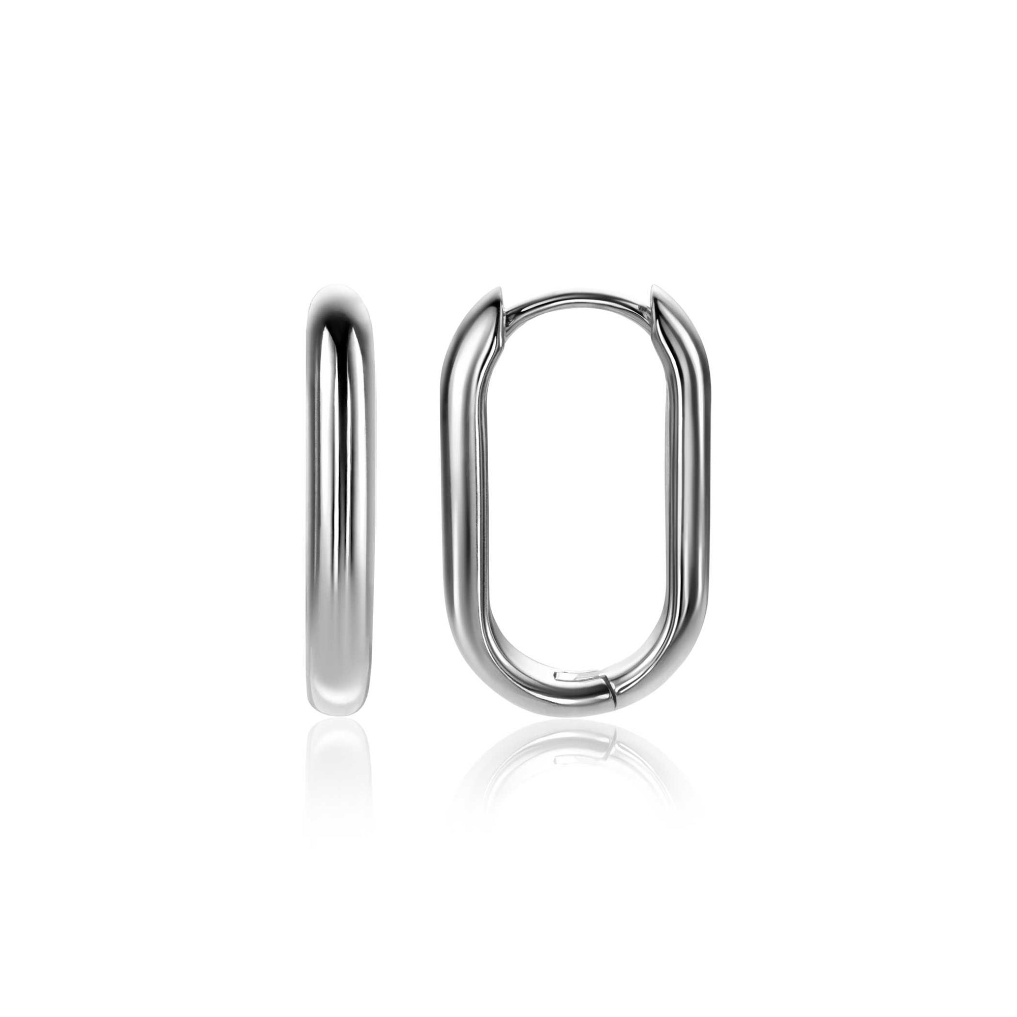 Zinzi zilveren oorringen in ovale vorm met ronde buis 3mm breed 20mm – ZIO2605 - PansiteNederland.nl