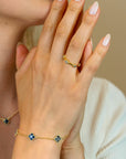 ZINZI gold plated zilveren ring (5mm breed) met lichtblauwe klavers ZIR2662 - PansiteNederland.nl