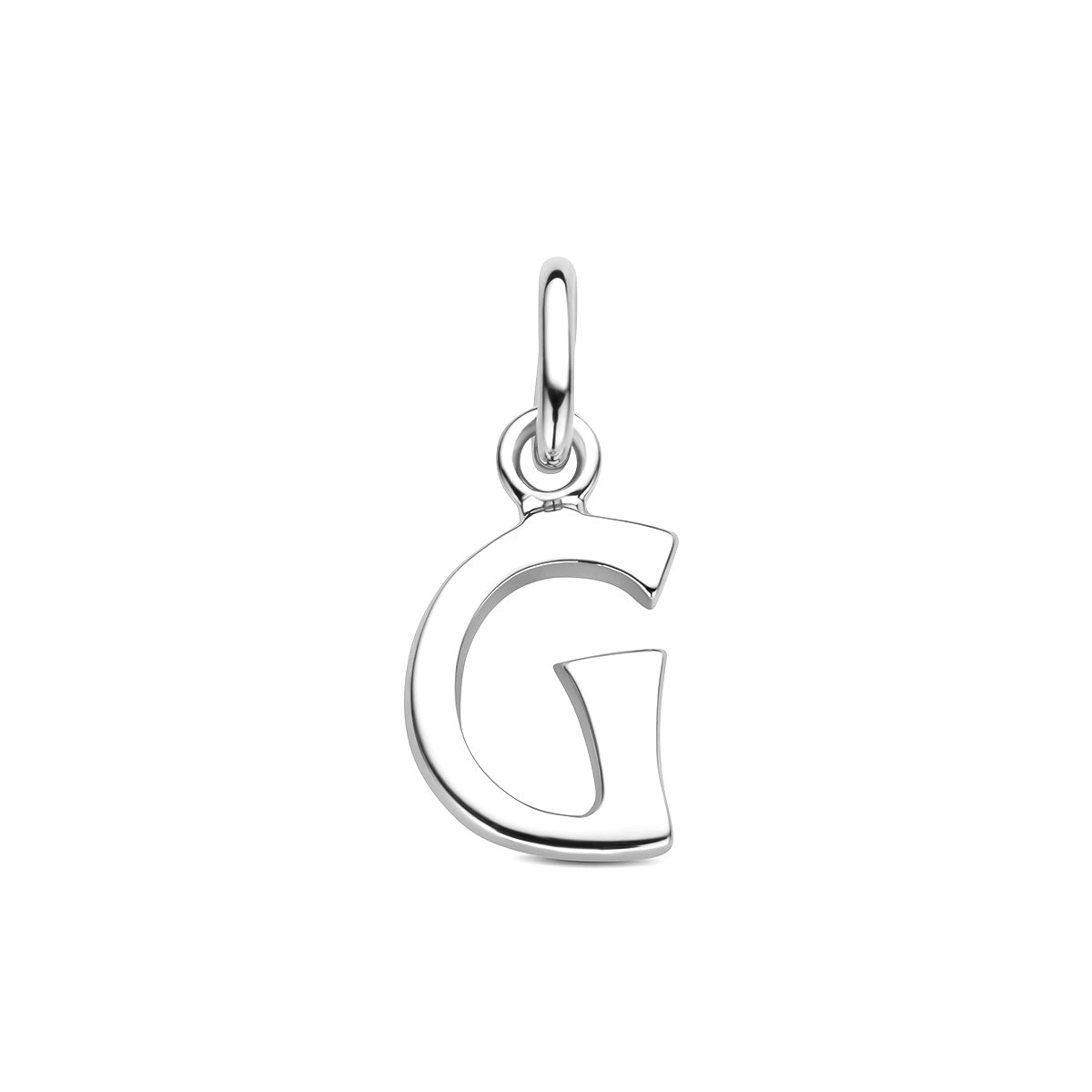 Hanger letter G 12 mm zilver gerhodineerd #Letter_G