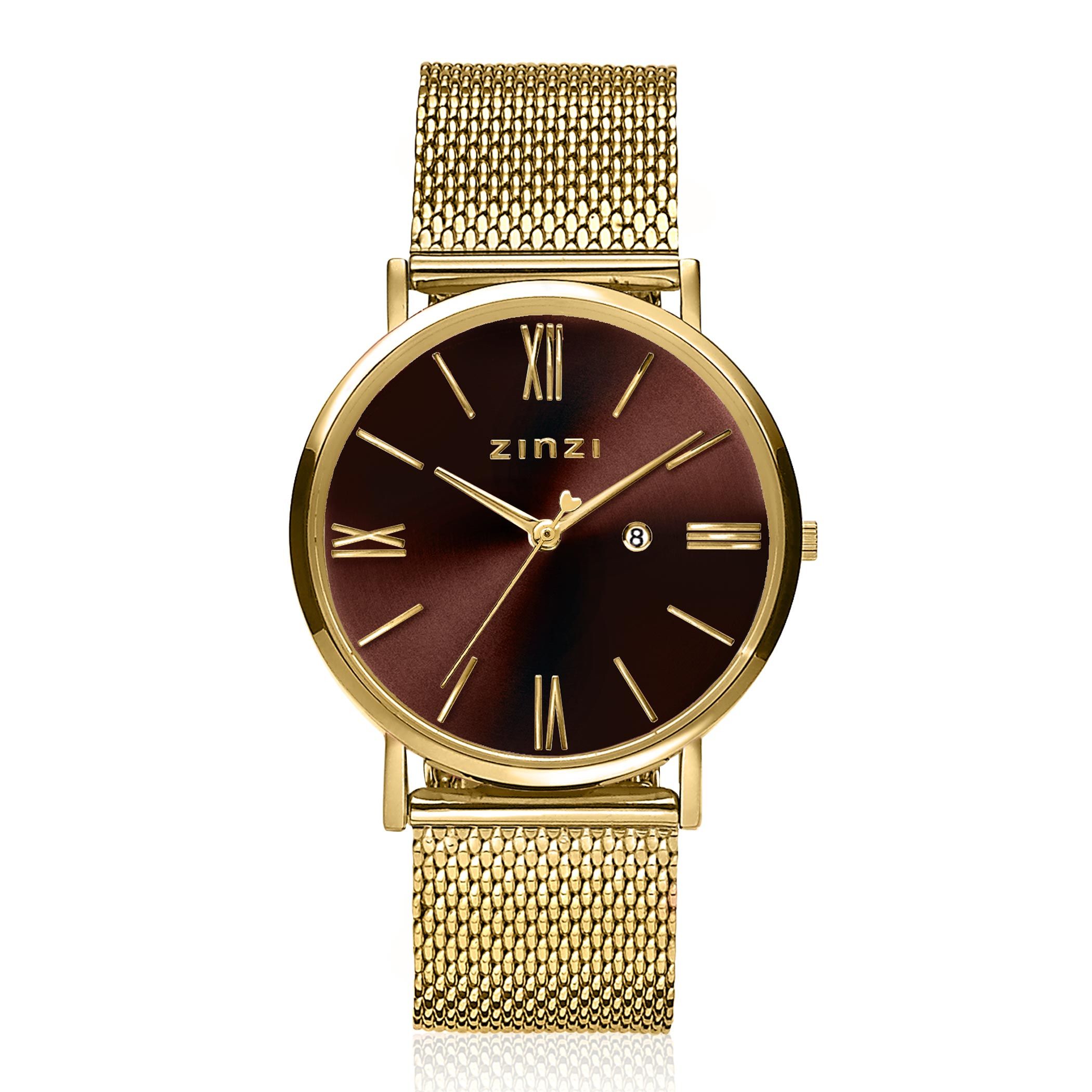 ZINZI Horloge 34mm bruin - ZIW536M