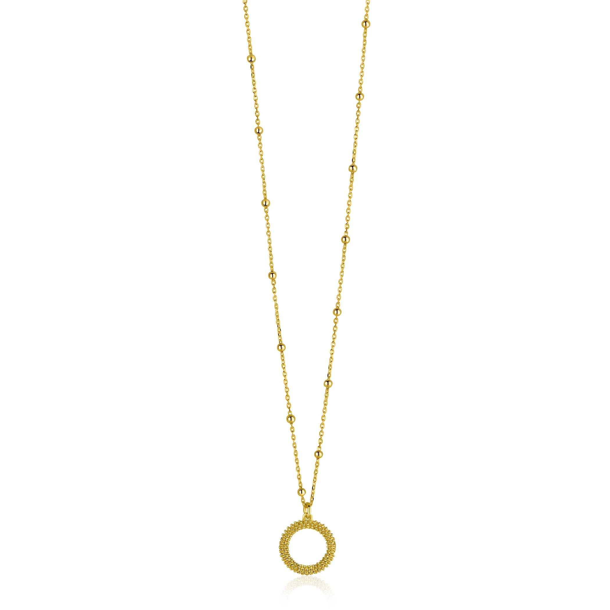 ZINZI Verguld Zilveren Ketting 42-45cm - ZIC2704G