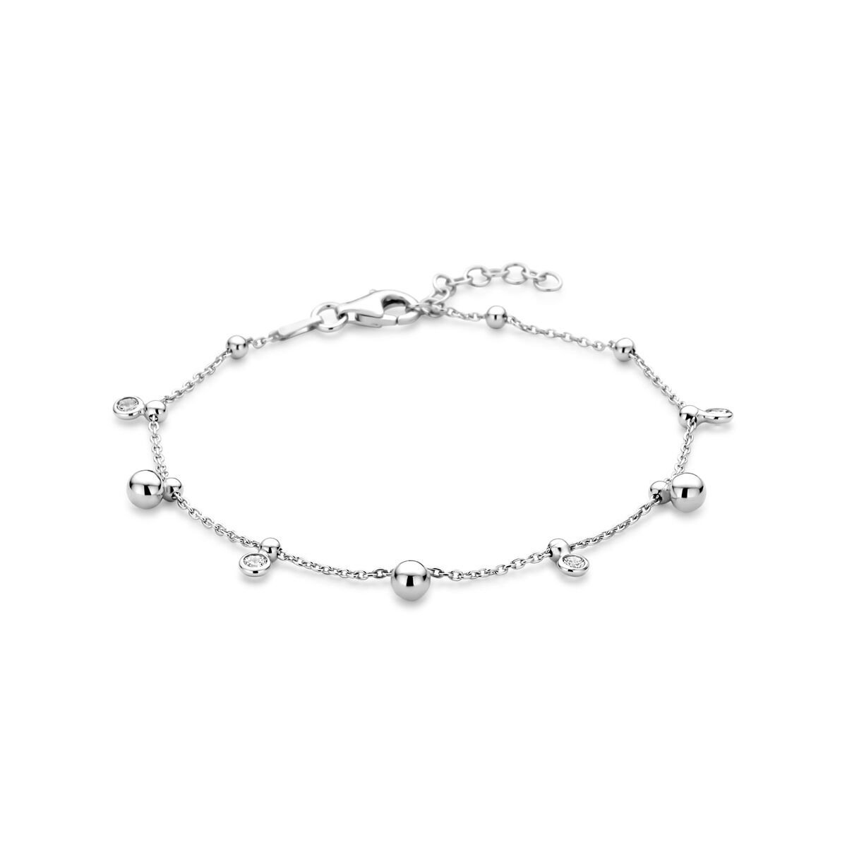 Fantasy Collection Armband zirkonia 17 + 2 cm zilver
