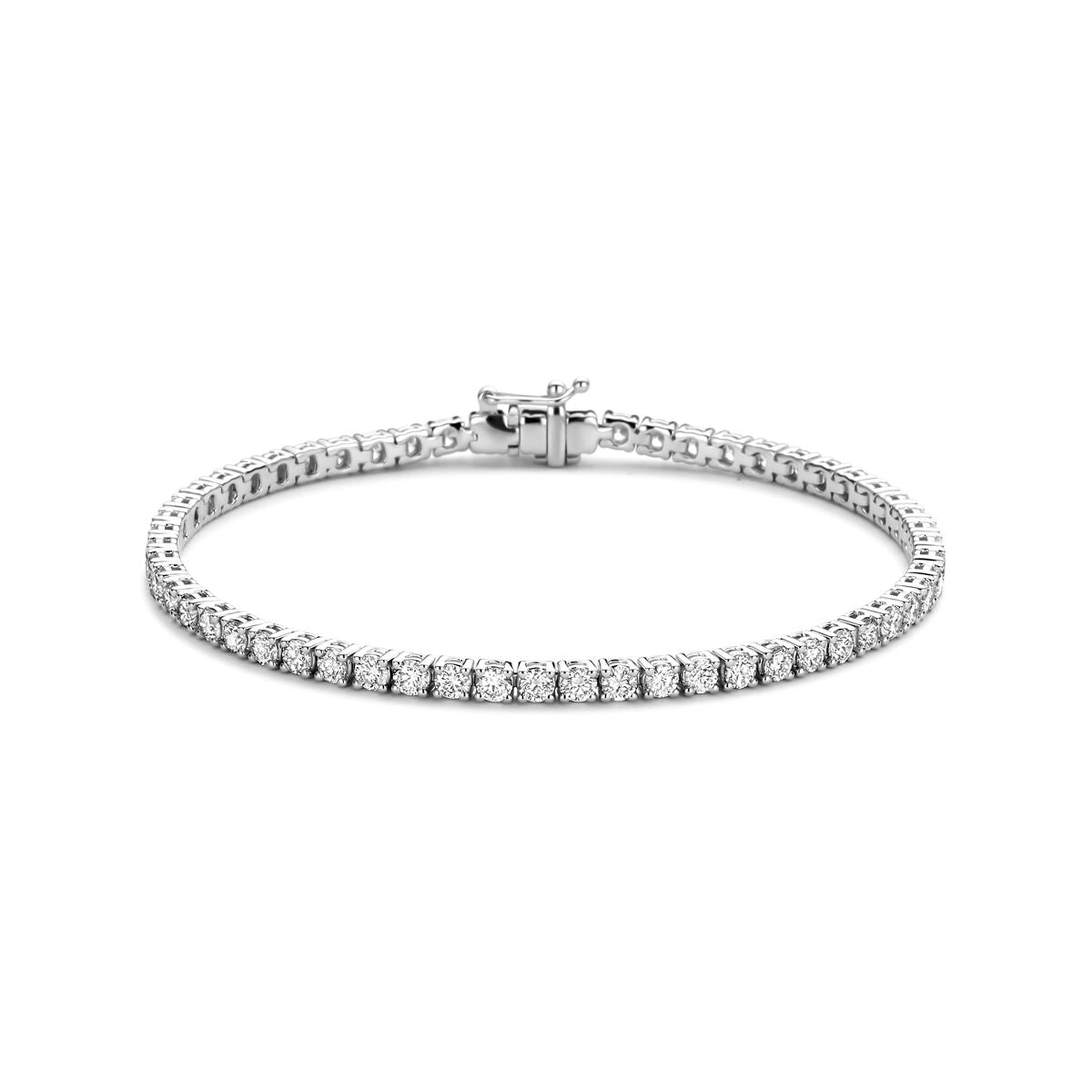 Fantasy Collection Tennisarmband lab grown diamant 4.00ct g si 3,0 mm 17,5 cm 14K witgoud