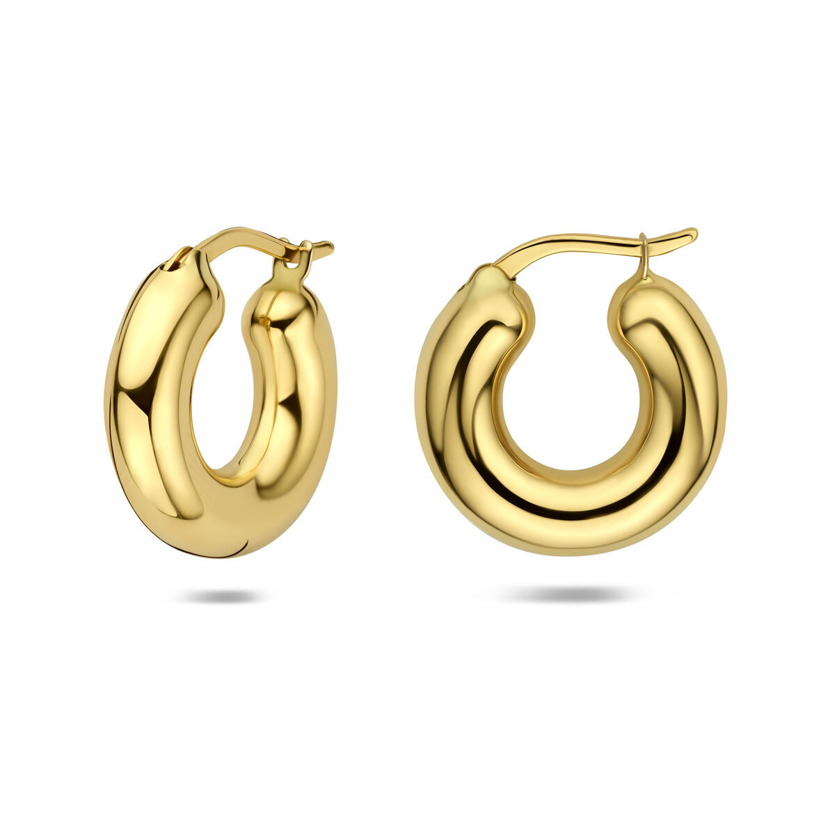 Oorringen 14K geelgoud 18 mm