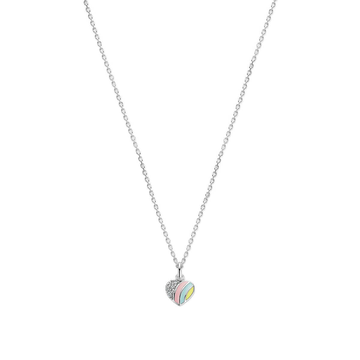 Fantasy Collection Gerhodineerd Zilveren Ketting met Zirkonia en Emaille voor Kinderen 1340072