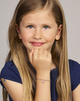 Zilver Gerhodineerd armband emaille hartje 13 + 3 cm 1341618
