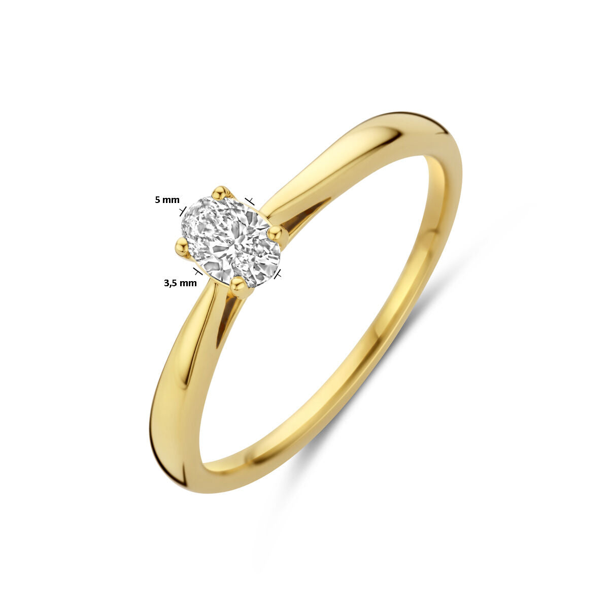 Fantasy Collection Ring lab grown diamant 0.25ct h si 14K geelgoud