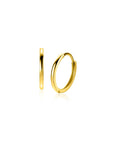ZINZI Gold 14 karaat gouden oorringen met luxe scharniersluiting 10 x 1,2mm ZGO524