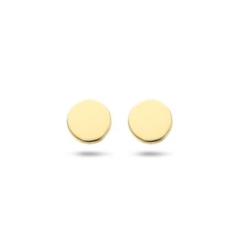 9K Geelgouden 9k oorknoppen rond 4 mm - 8000262 - PansiteNederland.nl