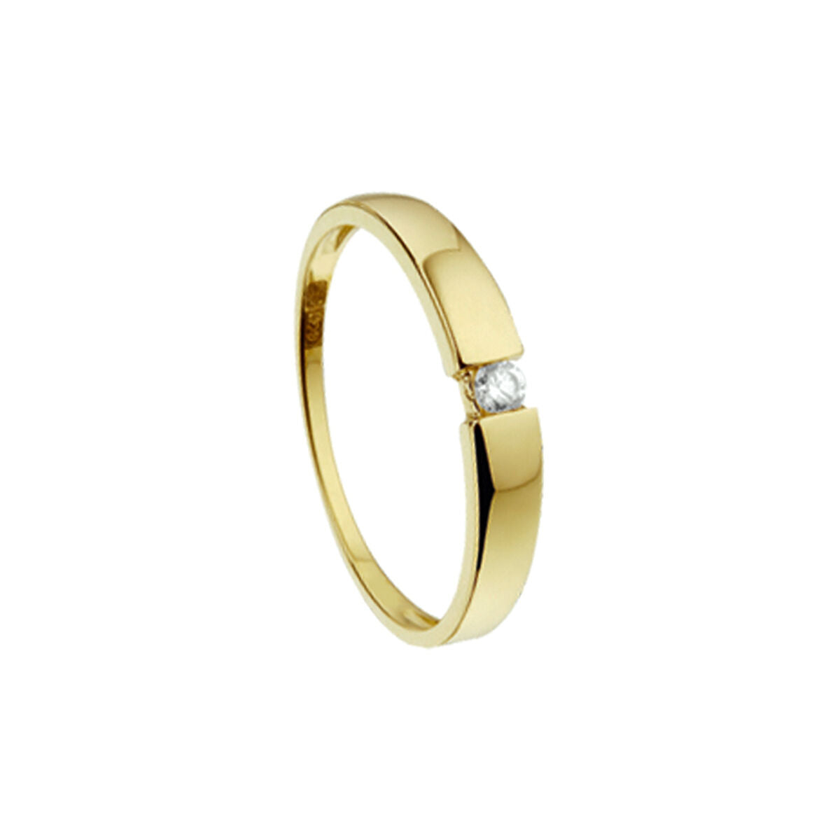 14K Geelgouden Ring met Zirkonia