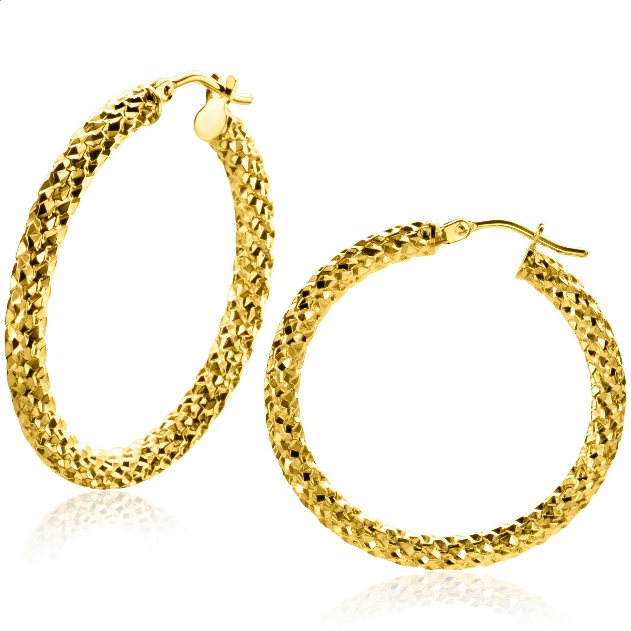 ZINZI 14K Gouden Oorbellen ZGO329 zilver