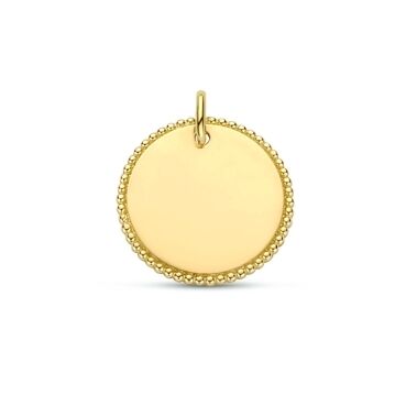 9K Geelgouden 9k graveerhanger rond 16 mm - 8000277 - PansiteNederland.nl