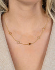 ZINZI Collier Goldplated Zilver Klaver Bruin ZIC2772