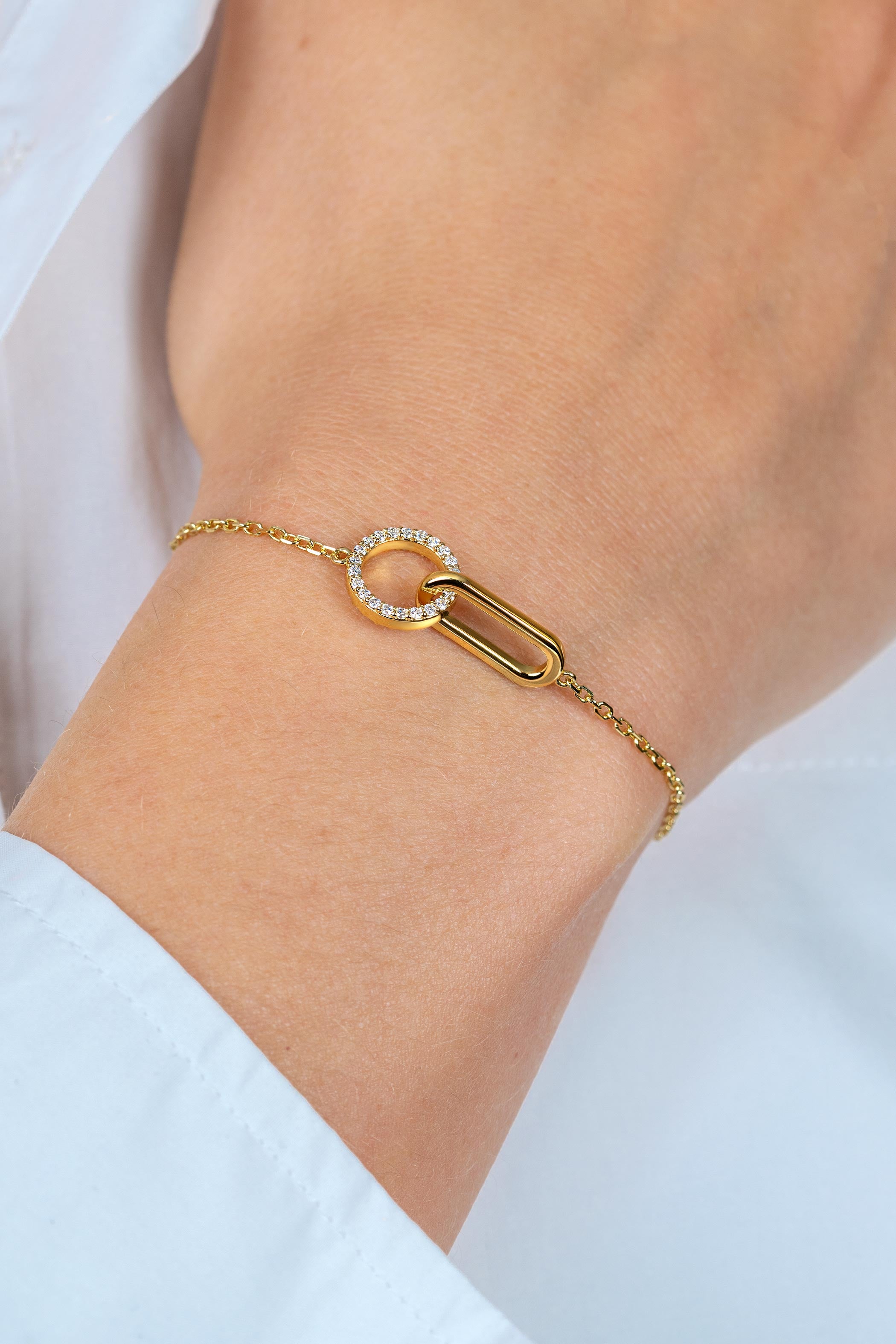 ZINZI Verguld Zilveren Armband 17-20 cm - ZIA2809