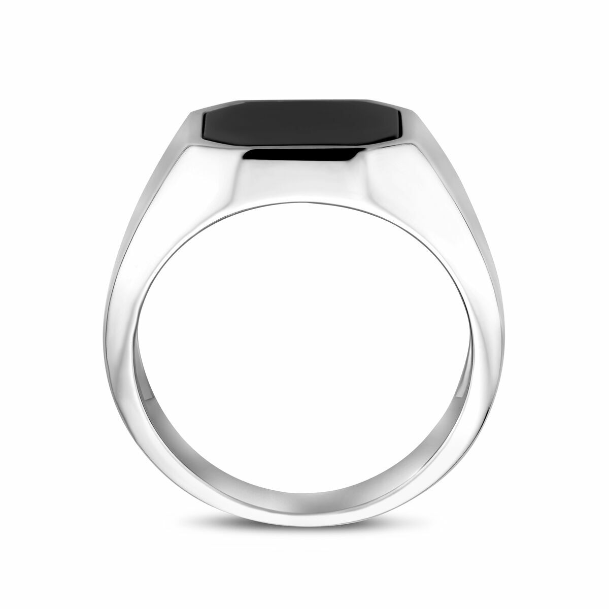 Zegelring onyx zilver gerhodineerd