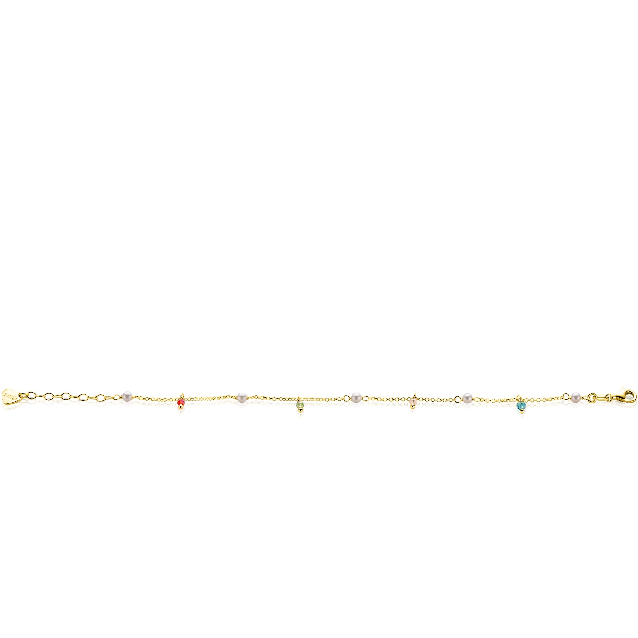 ZINZI Verguld Zilveren Armband 17-20cm - ZIA2705G