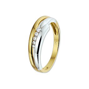 Fantasy Collection 14K Bicolor Gouden Ring met Zirkonia 4205779