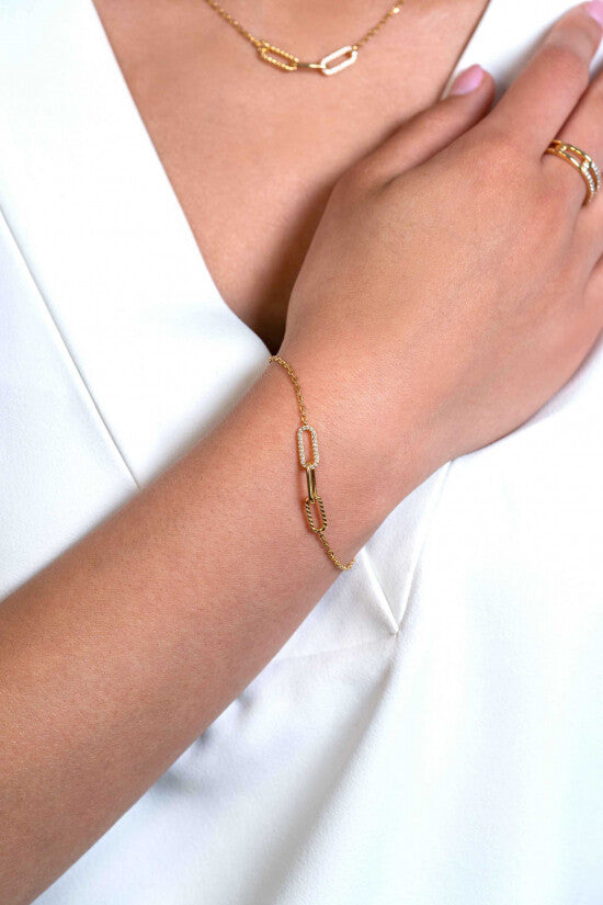 ZINZI Verguld Zilveren Armband 17-20 cm - ZIA2330Y