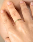 ZINZI Gold 14 krt gouden ring met trendy gourmet schakel 3mm breed ZGR448 - PansiteNederland.nl