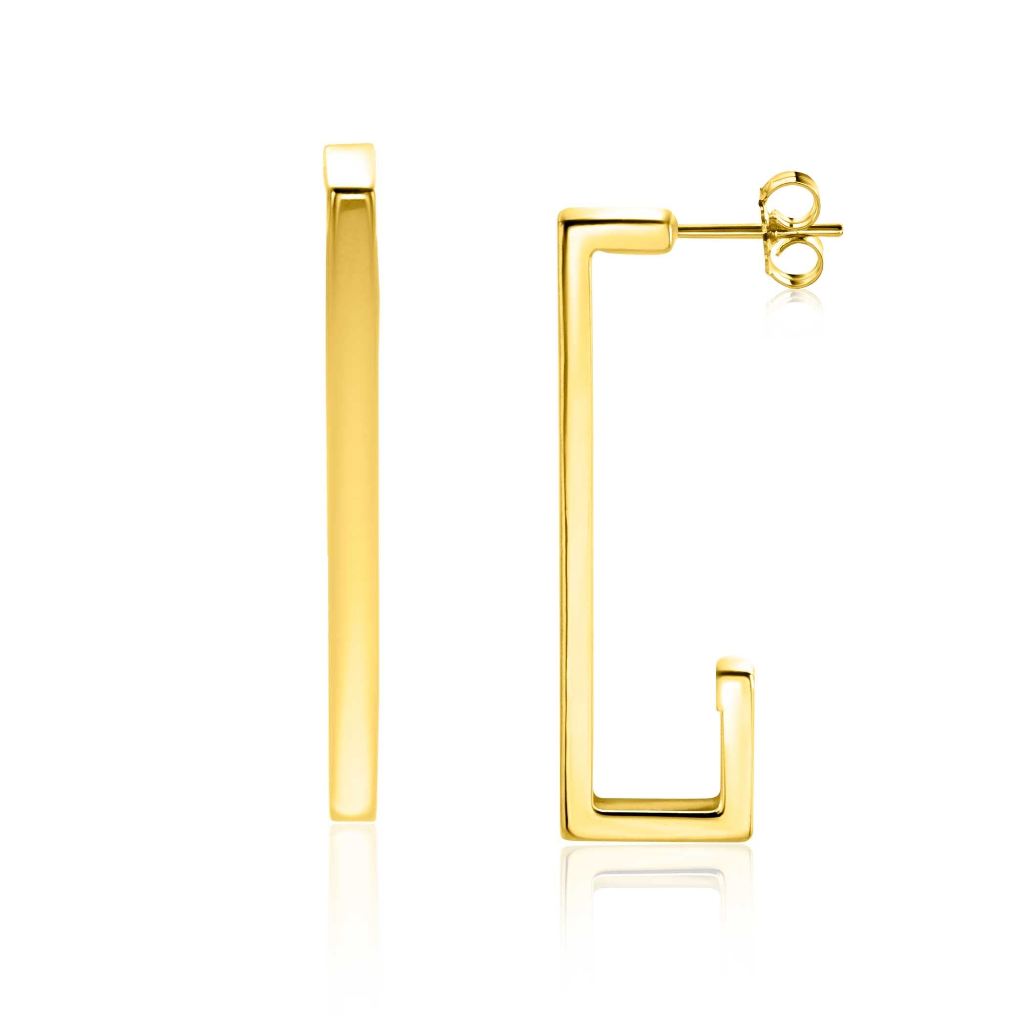 ZINZI 14K Gouden Oorknoppen ZGO483 zilver oorbellen