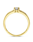 9K Gouden Geel Kleurig Ring met Zirkonia - 8000244 - PansiteNederland.nl
