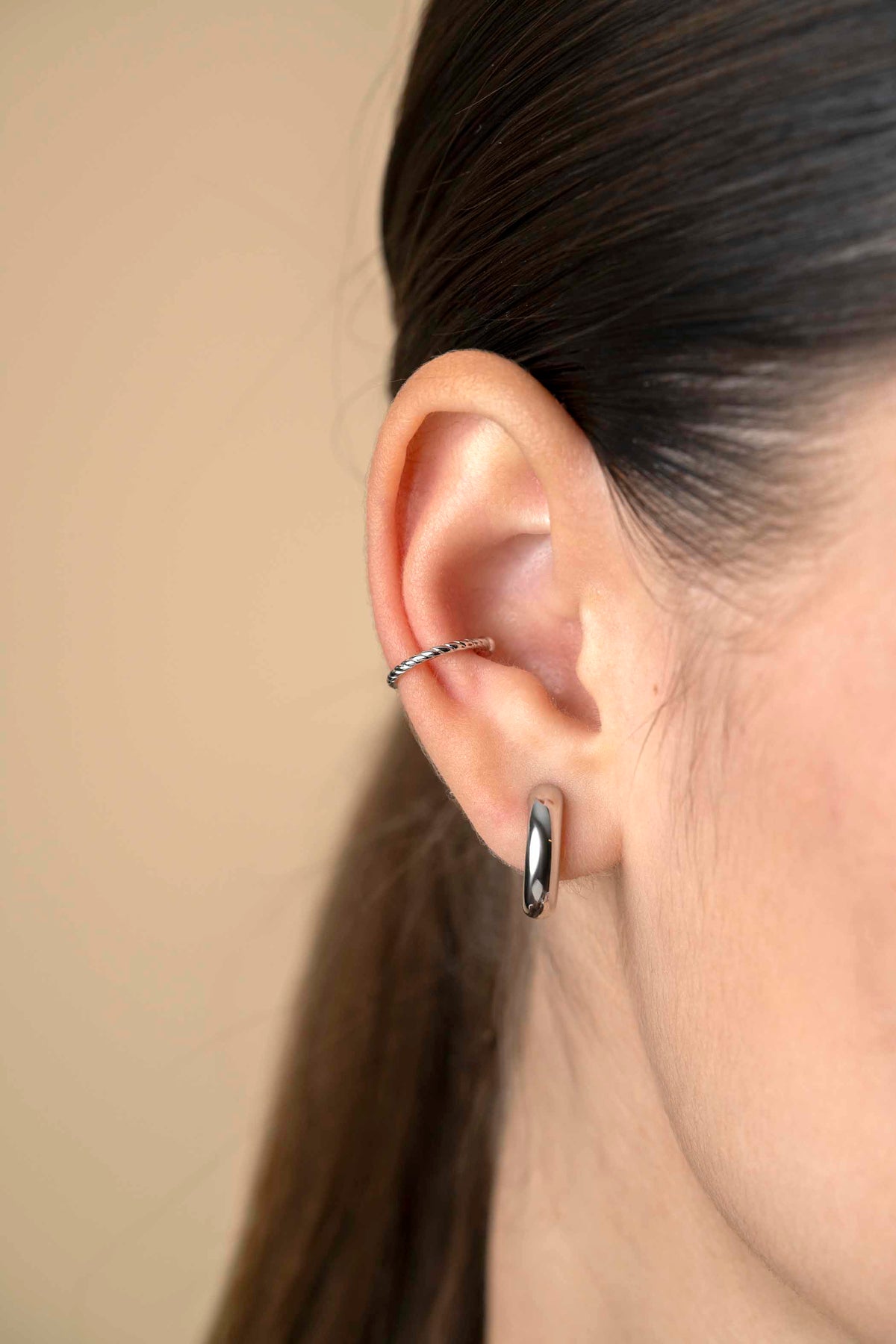 ZINZI Zilveren Oorbellen ZIO-CUFF3