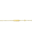 14K Geelgoud graveerarmband hart plaat 4,0 mm 11 - 13 cm 4018453 - PansiteNederland.nl
