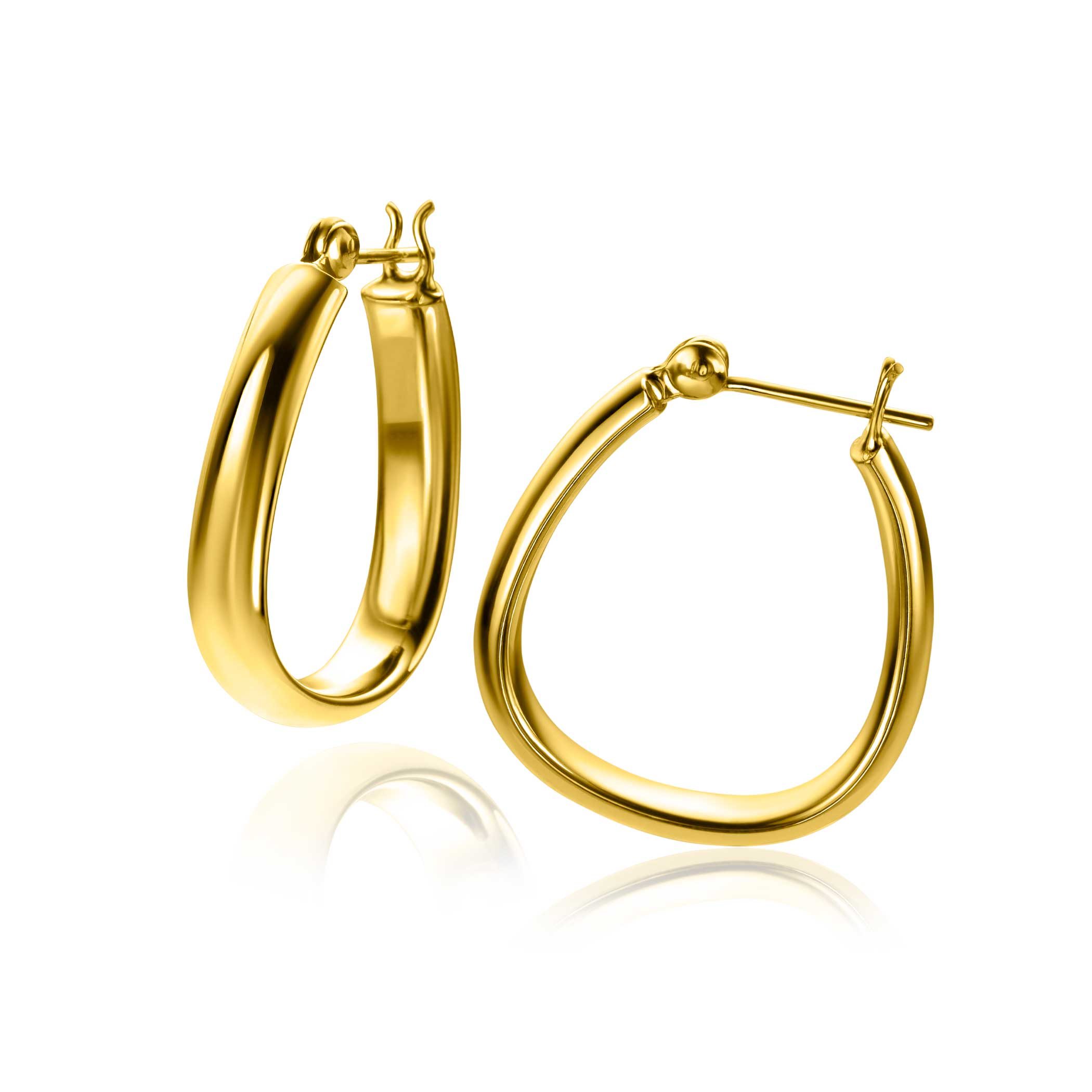 ZINZI Verguld Zilveren Oorbellen 22mm - ZIO2606G