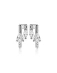 Zinzi 12mm zilveren multi-look oorstekers met peervormige en ovale witte zirkonia's ZIO2689 - PansiteNederland.nl