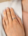 ZINZI zilveren multilook ring met rechthoekige kastzetting van 5mm en twee banen. Bezet met witte zirkonia's ZIR2626 - PansiteNederland.nl