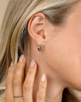 Zinzi 14mm zilveren oorringen met kleine druppels en luxe klapsluiting ZIO2688 - PansiteNederland.nl