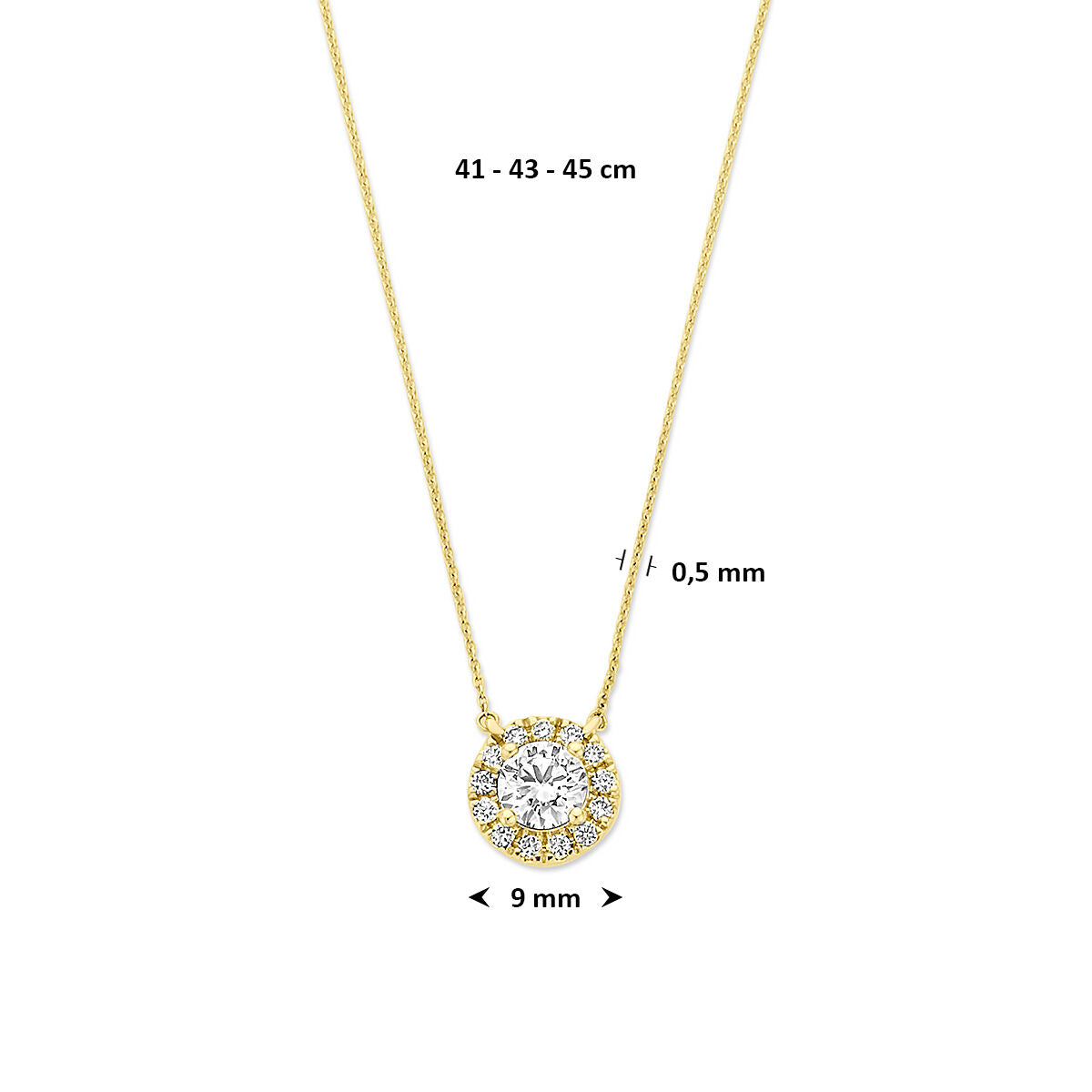 Fantasy Collection 14K Geelgouden Diamanten Ketting 4035871