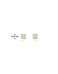 14K geelgouden oorknoppen lab grown diamant 0.20ct. 2x 0.10ct h si 3,25 mm - 4033684