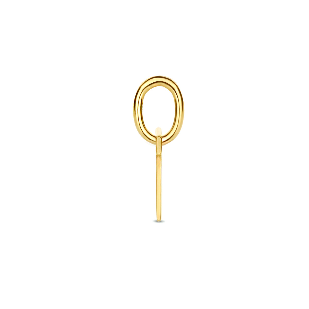Hanger letter T 9K geelgoud #Letter_T
