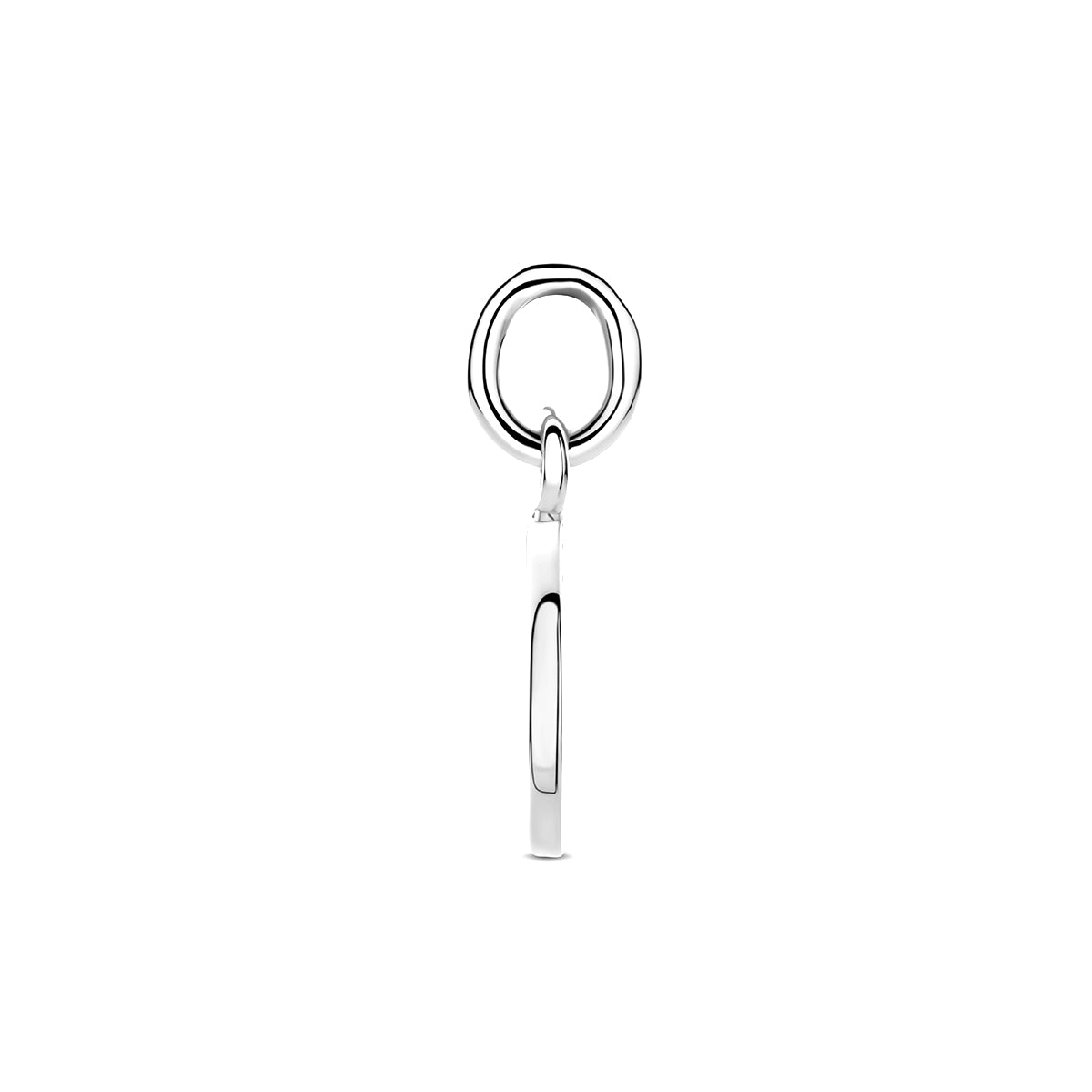 Hanger letter D 12,5 mm zilver gerhodineerd #Letter_D