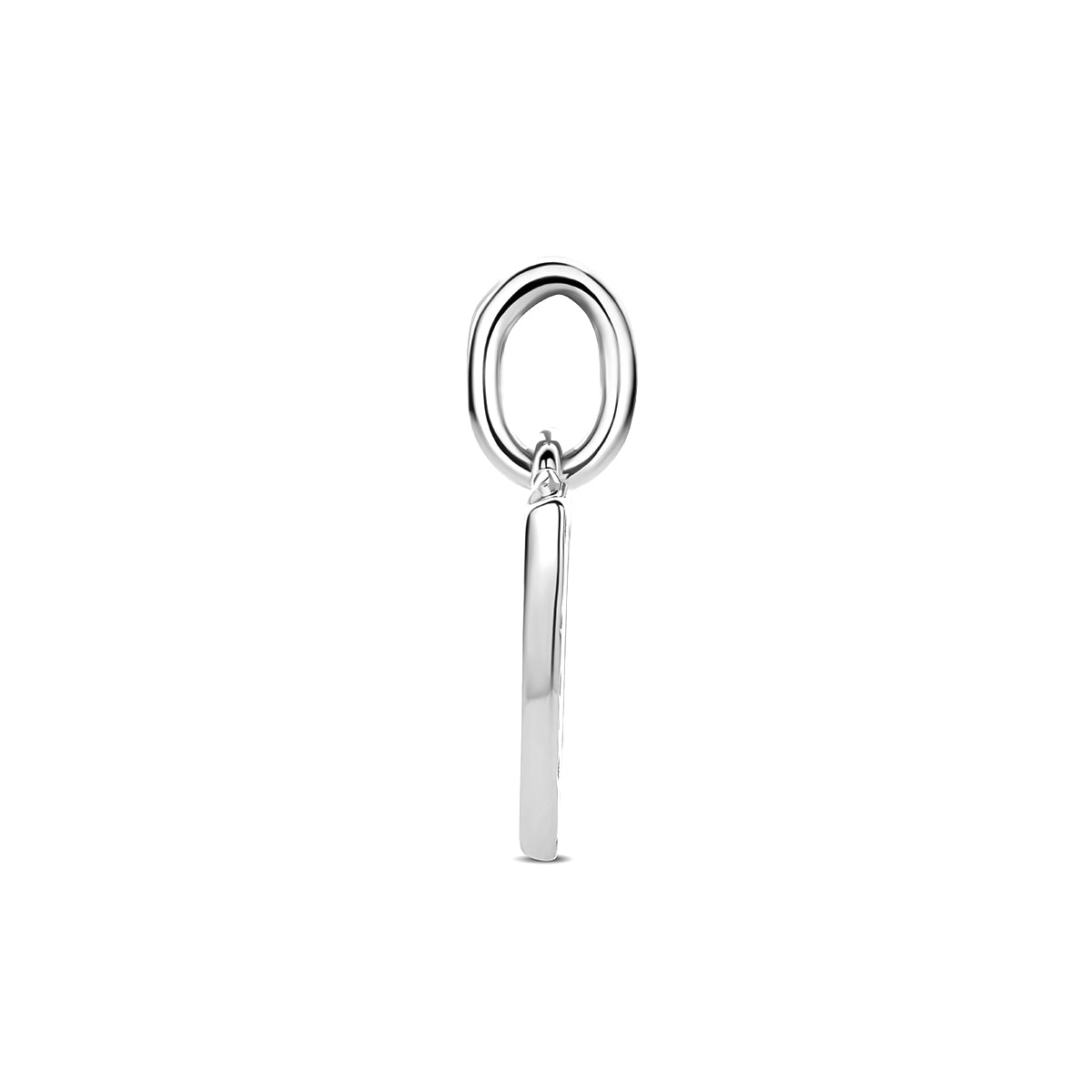 Hanger letter V 11,5 mm zilver gerhodineerd #Letter_V