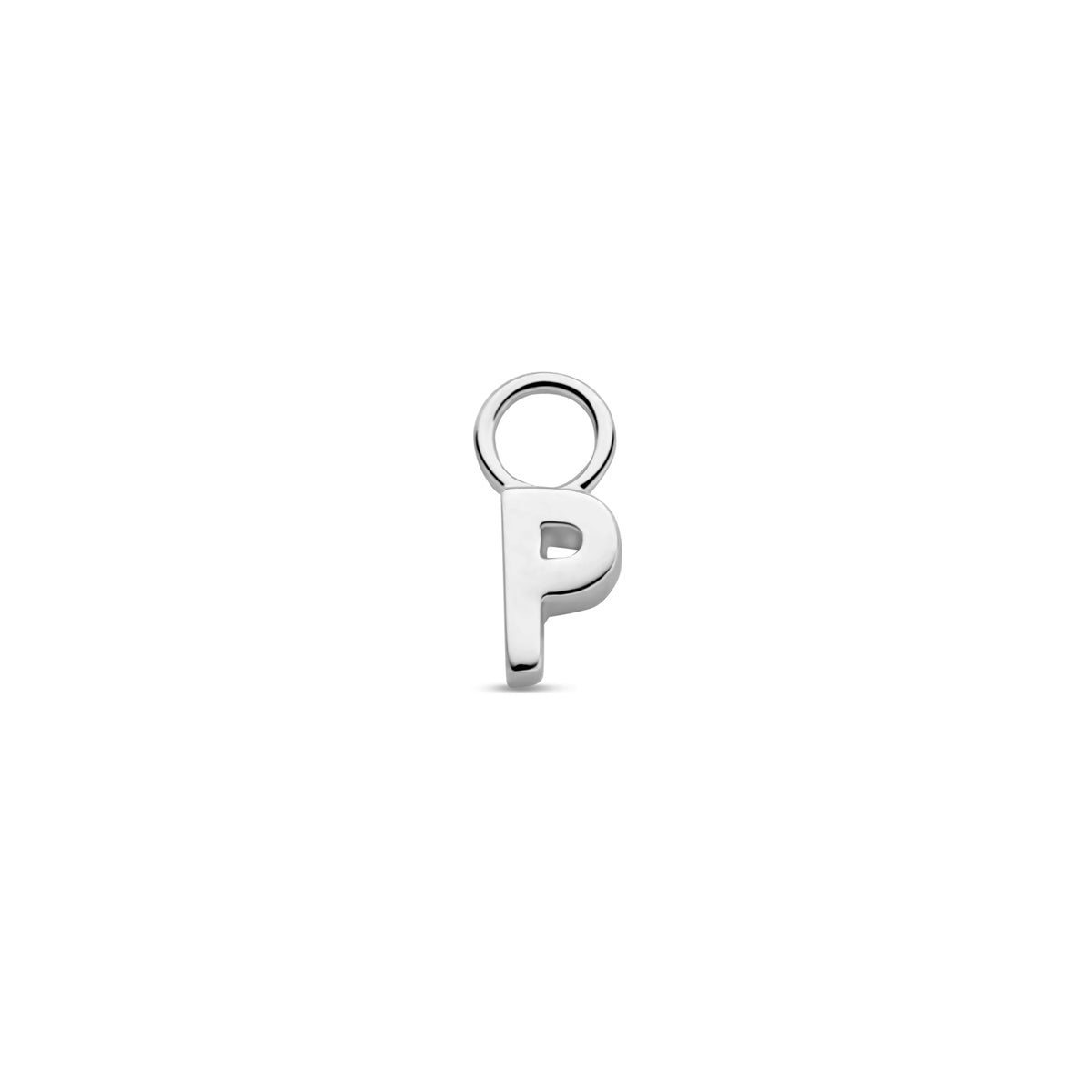 Oorringhanger letter P 6 mm zilver #Letter_P