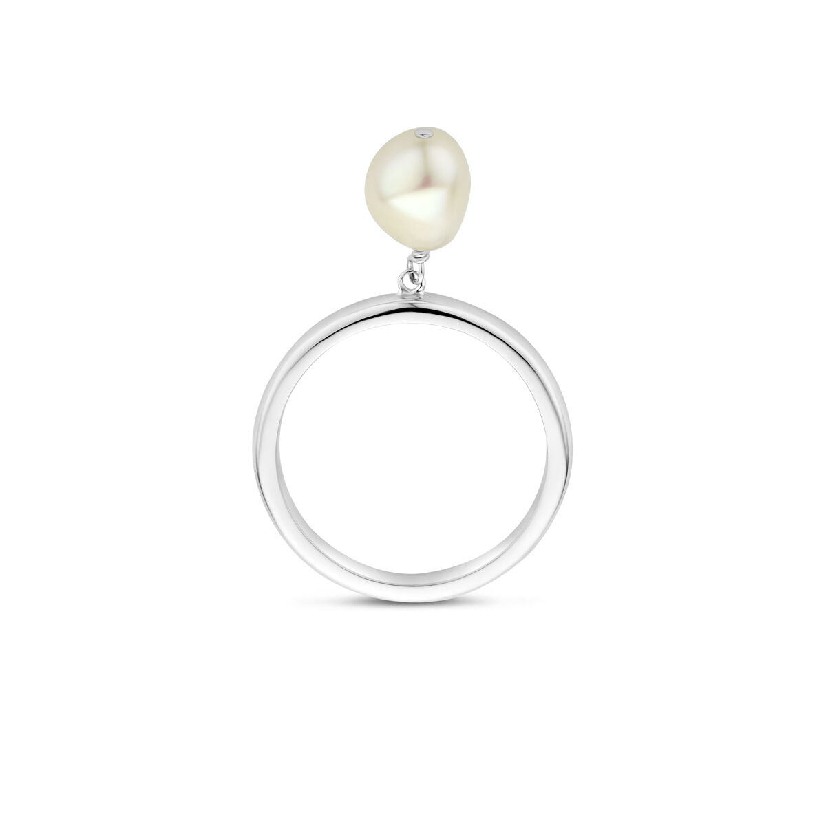 Ring parel zilver gerhodineerd