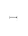 Zilveren gerhodineerde flat back piercing ster 4 mm - 1342180