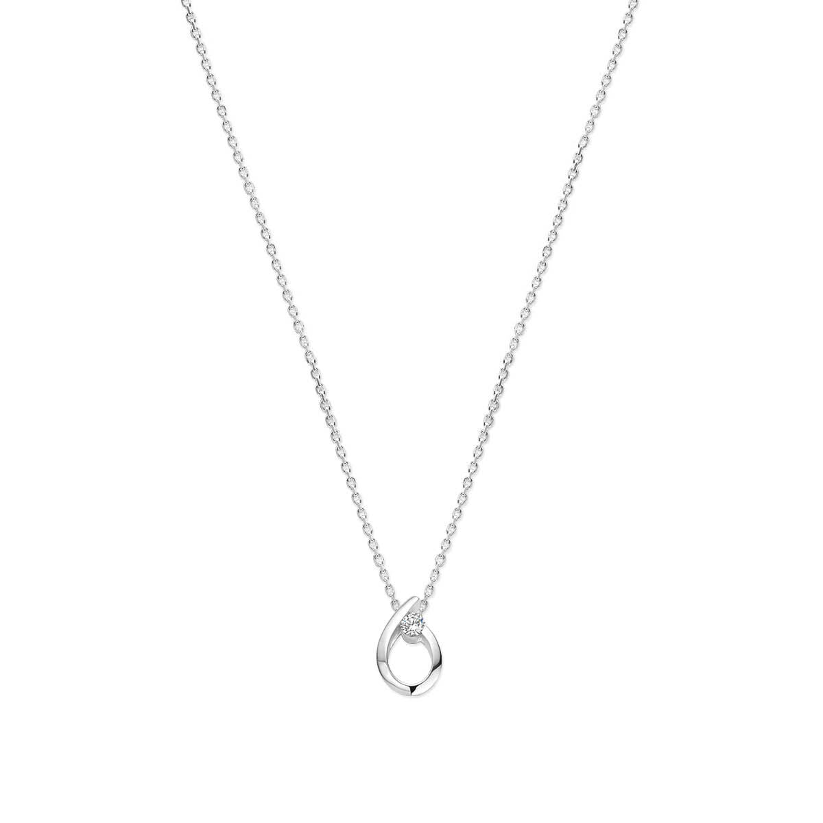 Fantasy Collection Collier Zirkonia Gerhodineerd Zilver 1340065