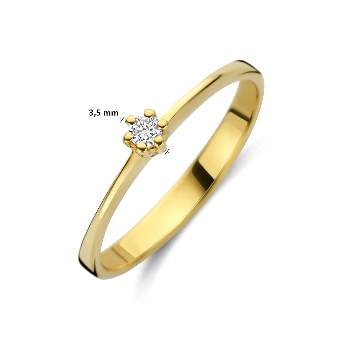 Fantasy Collection Ring lab grown diamant 0.05ct g vs 14K geelgoud