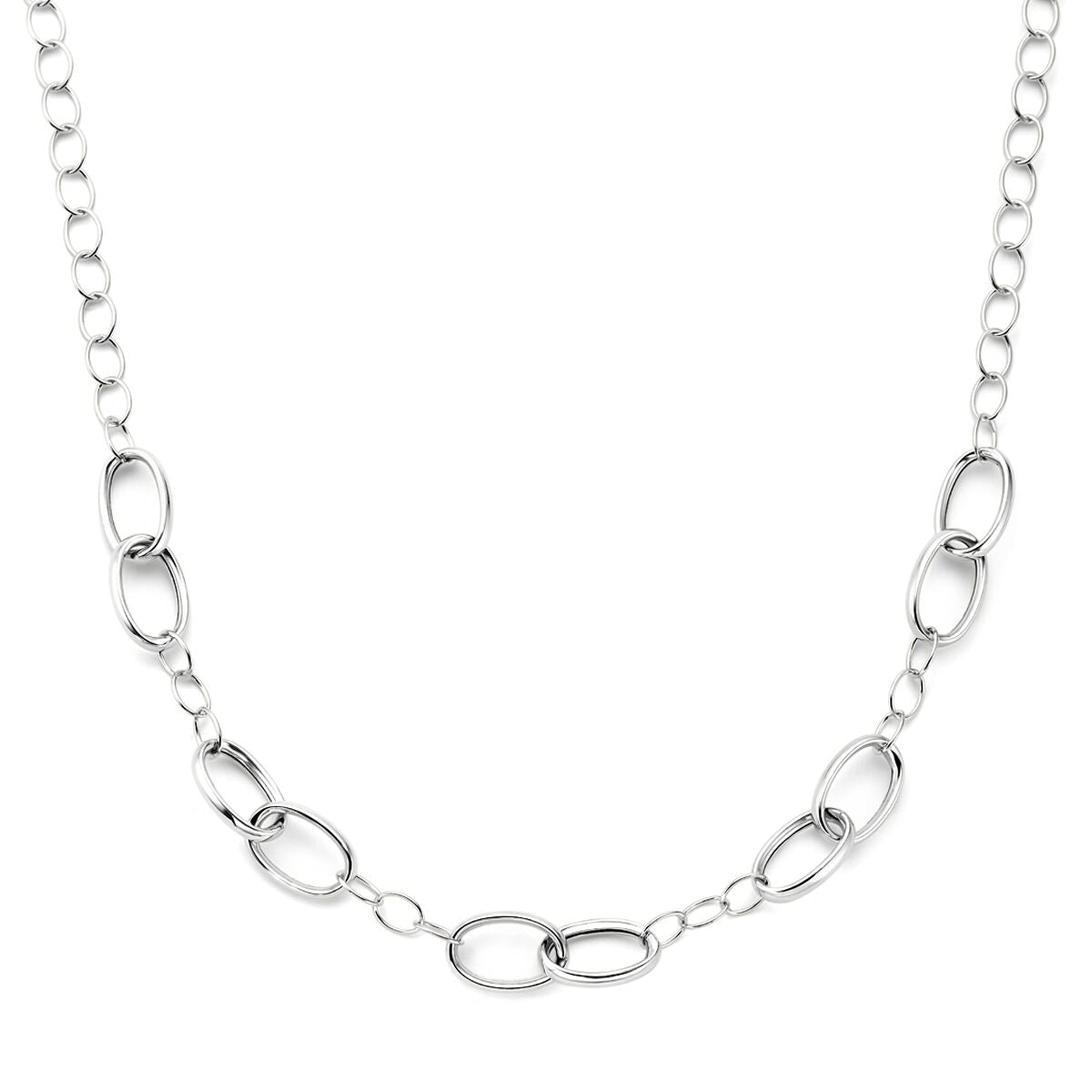 Fantasy Collection Collier 11 mm 45 cm zilver gerhodineerd